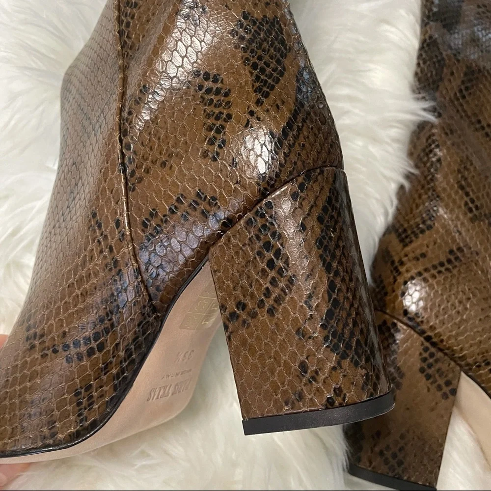 Paris Texas Python Print Boots Camel. Sz 36.5 (6) - Picture 2 of 8